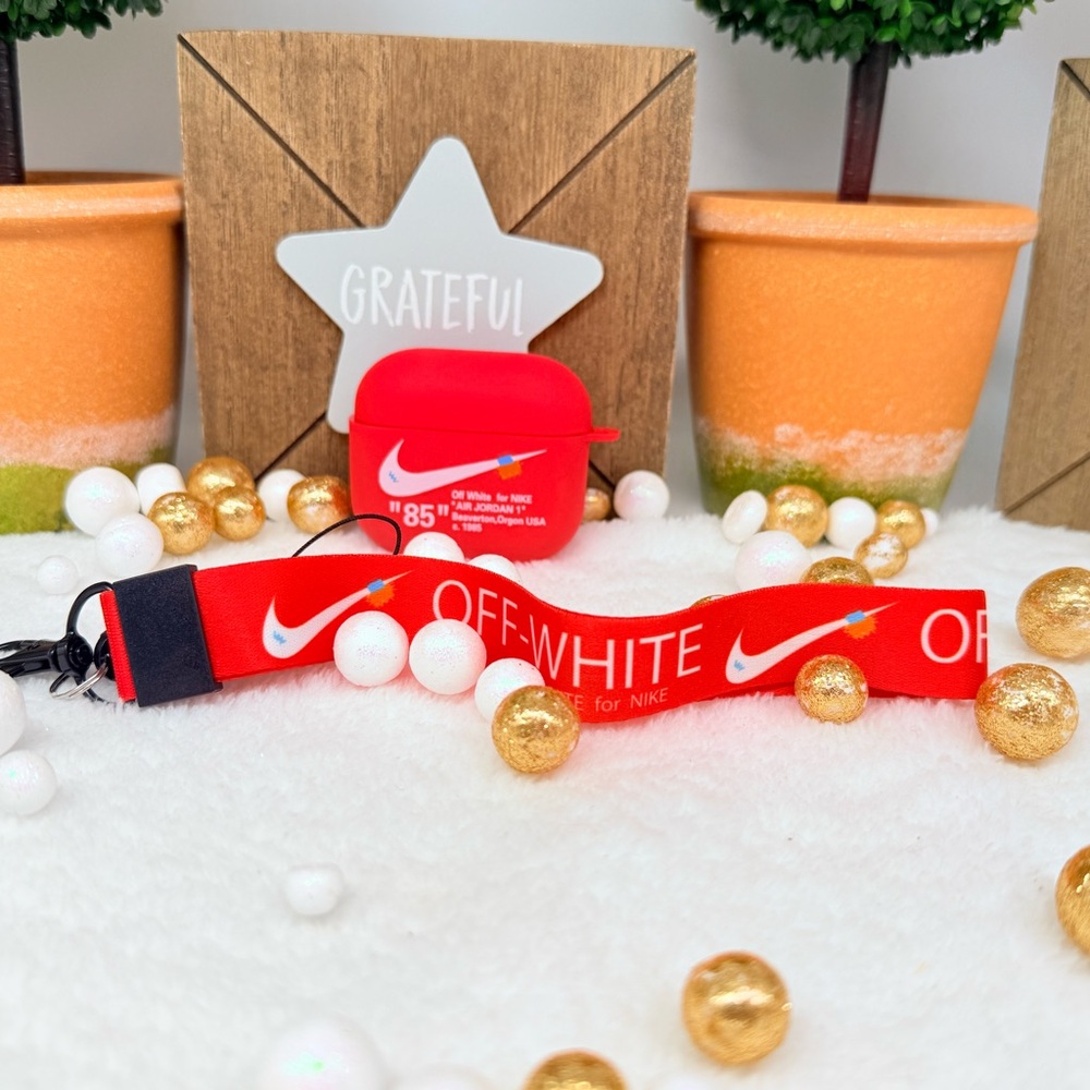 Nike OFF WHITE design Protective case for AirPods 3 (2021) Red